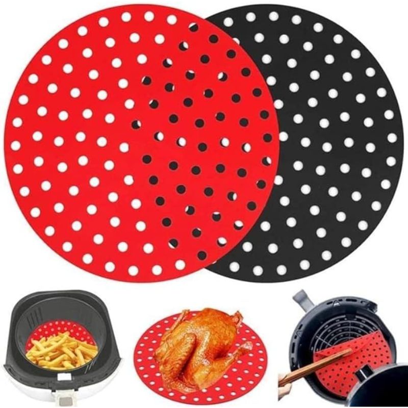 Tapete Protetor Redondo de Silicone para Air Fryer